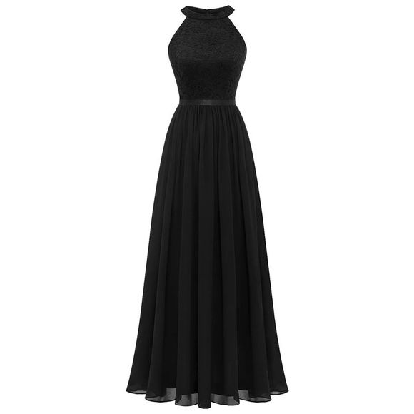 Dressystar Womens Halter Floral Lace Formal Dress Sleeveless Cocktail Party - Picture 1 of 1